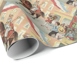Papier Cadeau Néerlandais Sinterklaas de jour de St Nick sur le