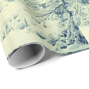 Papier Cadeau NEIGE SUR LE papier d'emballage BRANCHES