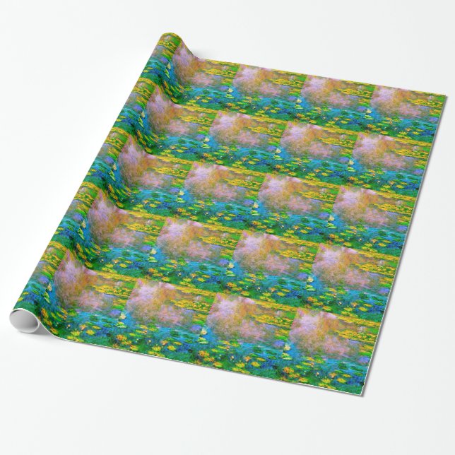 Papier Cadeau nénuphars-013 (Déroulé)