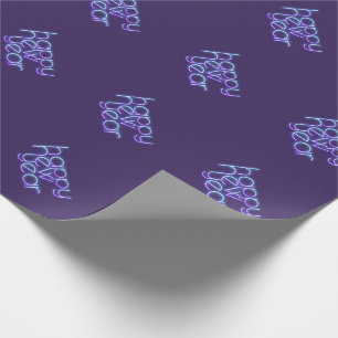 Papier Cadeau Neon Bonne Année