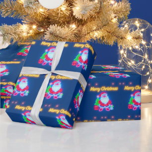 Papier Cadeau Neon Modern Christmas Holiday Collection