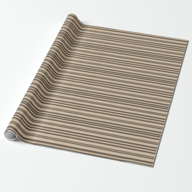 Papier Cadeau Neutral striped  (Déroulé)