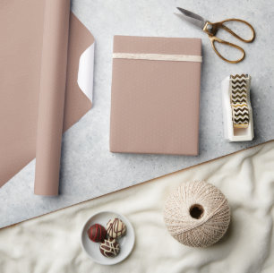 Papier Cadeau Neutres géométriques chauds Pois Brown