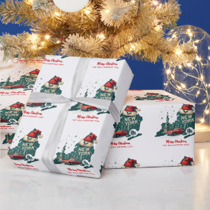 Papier Cadeau New York State Custom Joyeux Noël