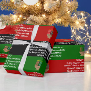 Papier Cadeau NGUZO SABA 7 Principes KWANZAA