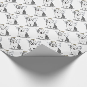 Papier Cadeau Nice Angel Old English Sheepdog (Gris 1) - mignon