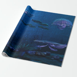 Papier Cadeau Night Lights Jellyfish Aquarium