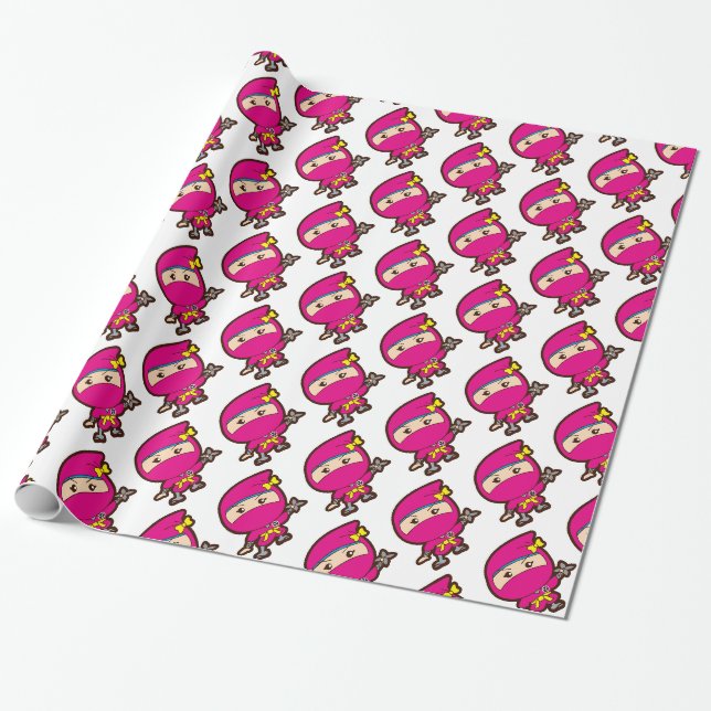 Papier Cadeau Ninja Girl (Déroulé)