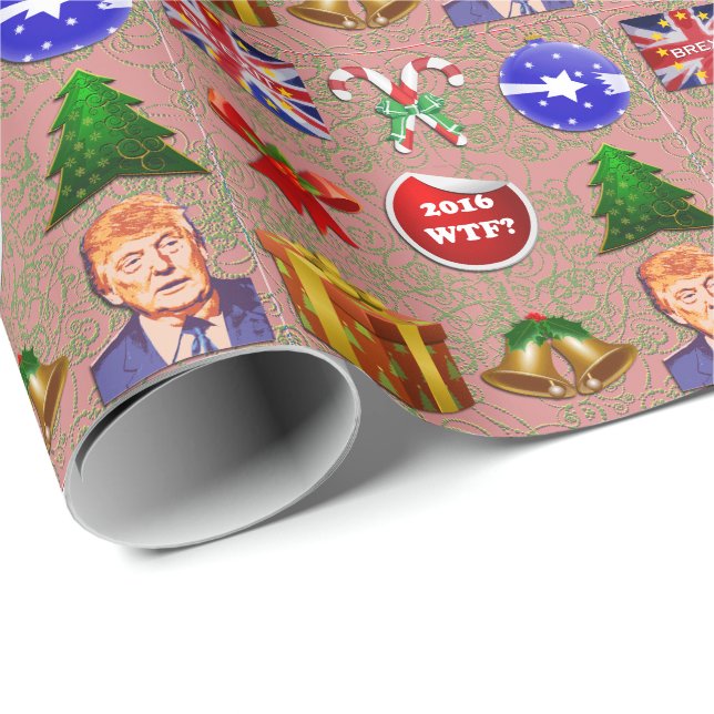 Papier Cadeau Noël 2016 fou (Coin rond)