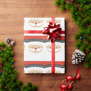 Papier Cadeau Noël adorable du Père Noël