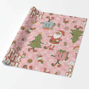 Papier Cadeau Noël africain père Noël noir super des années 1960