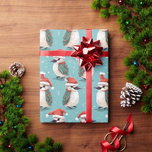 Papier Cadeau Noël australien Kookaburra (Cadeau de vacances)
