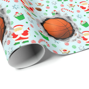 Papier Cadeau Noël basket-ball