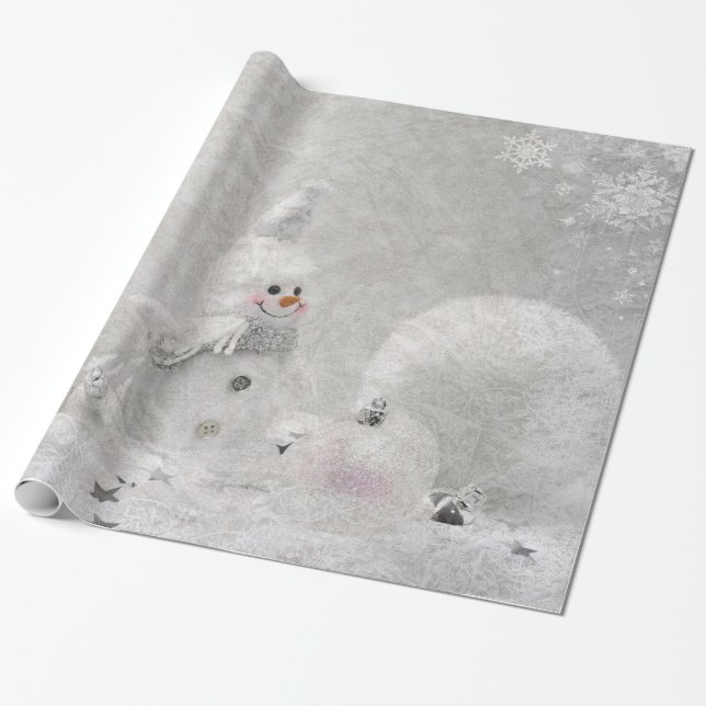 Papier Cadeau Noël blanc (Déroulé)