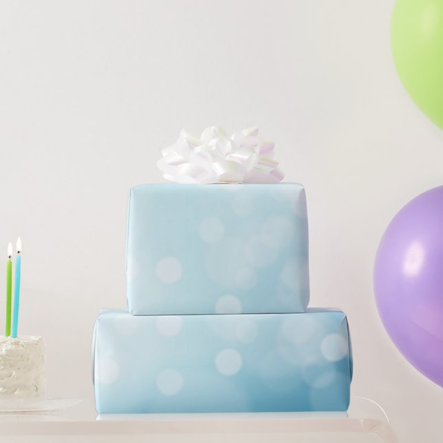 Papier Cadeau Noël bleu pâle  (Cadeaux de fête)