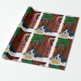 Papier Cadeau Noël Boston Terrier