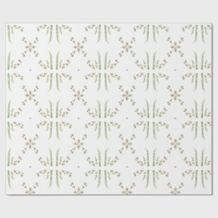 Papier Cadeau Noël botanique