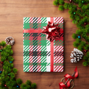 Papier Cadeau Noël Buffalo Check Tartan En vichy Plaid