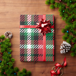 Papier Cadeau Noël Buffalo Check Tartan En vichy Plaid