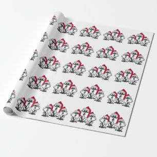 Papier Cadeau Noël Caroling Chats Joyeux Amusants