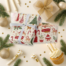 Noël d'anniversaire rouge fantaisiste