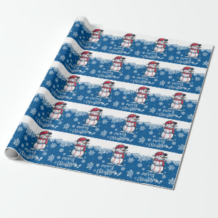 Papier Cadeau Noël de baseball avec balle sur arrière - plan ble