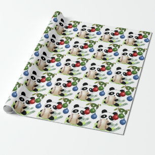Papier Cadeau Noël de baseball Panda