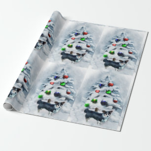 Papier Cadeau Noël de corgi de Gallois de cardigan