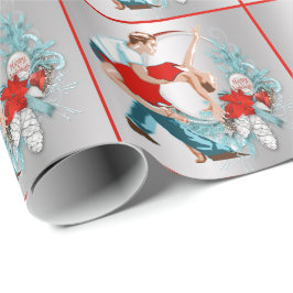 Papier Cadeau Noël de danseurs bonnes fêtes