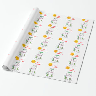 Papier Cadeau Noël de Hawaïen de Samoyed