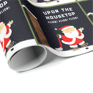 Papier Cadeau Noël de hockey amusant