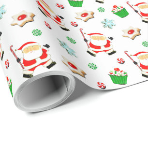 Papier Cadeau Noël de hockey sur gazon