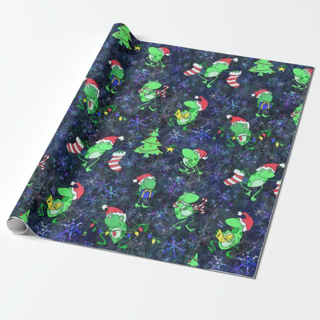 Papier Cadeau Noël de la grenouille — Jour de Noël de la Grenoui (Déroulé)