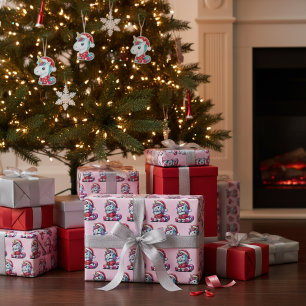 Papier Cadeau Noël de la licorne magique