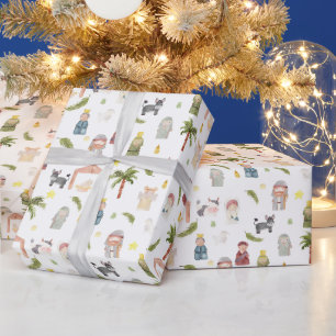Papier Cadeau Noël de la Nativité papier d'enveloppement