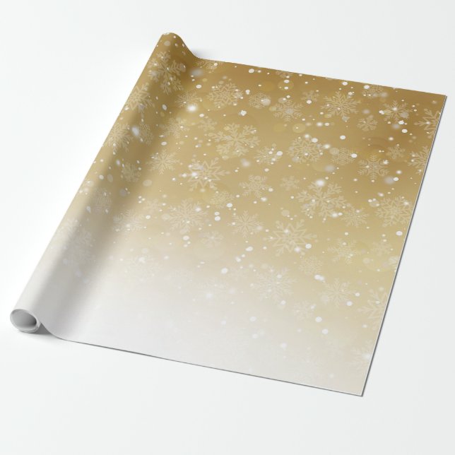 Papier Cadeau Noël de luxe 5 d'or (Déroulé)
