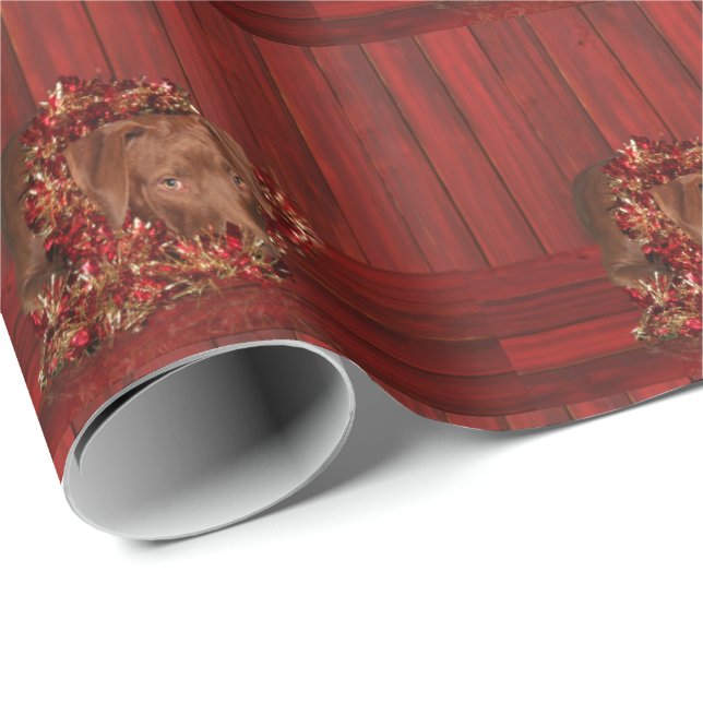 Papier Cadeau Noël de mélange de laboratoire de chocolat (Coin rond)