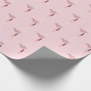 Papier Cadeau Noël de scintillement rose