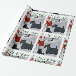 Papier Cadeau Noël de Terrier d'écossais