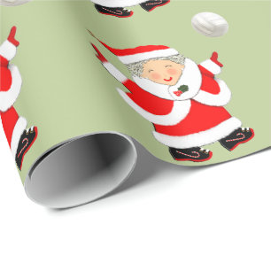 Papier Cadeau Noël de volley-ball féminin