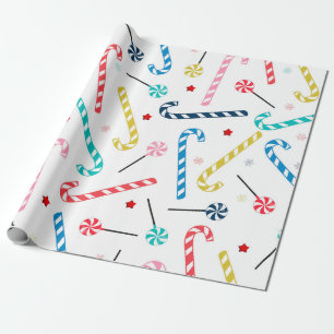 Papier Cadeau Noël des bonbons colorés