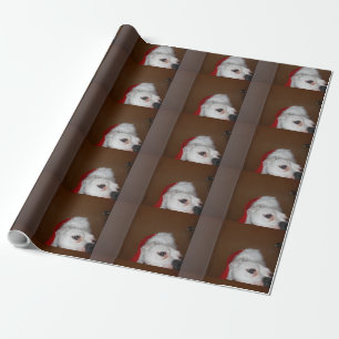 Papier Cadeau Noël des boxeurs blancs
