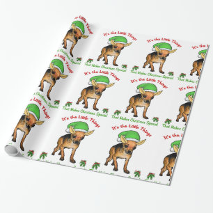Papier Cadeau Noël des elfes du Chihuahua