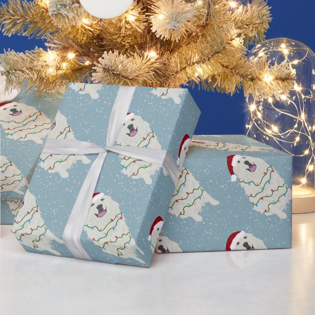Papier Cadeau Noël des Grands Pyrénées   (Vacances)
