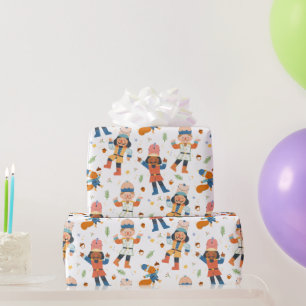 Papier Cadeau Noël des noisettes