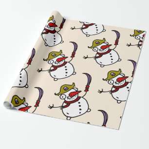 Papier Cadeau Noël des pirates de neige