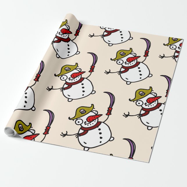 Papier Cadeau Noël des pirates de neige (Déroulé)
