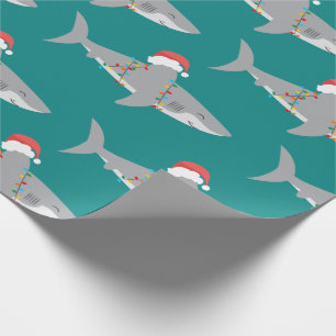 Papier Cadeau Noël des requins amusants
