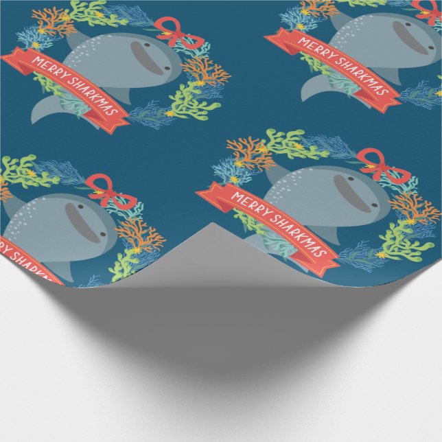 Papier Cadeau Noël des requins de baleine (Coin)