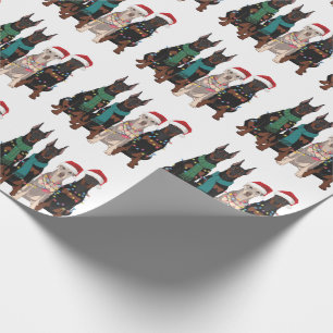 Papier Cadeau Noël Doberman Lover Chien Maman Vacances